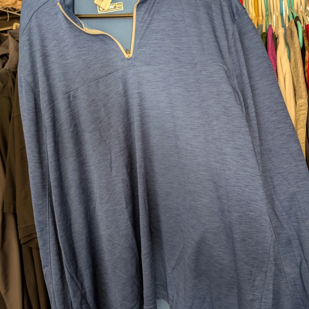 Blue Quarter-Zip Pullover